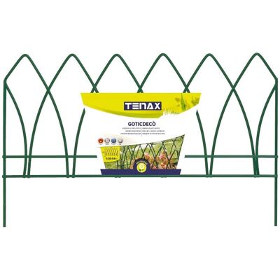 TENAX Goticdeco Panel de borde de jardín de arco gótico en hierro verde TENAX Goticdeco Panel de borde de jardín de arco gótico en hierro verde