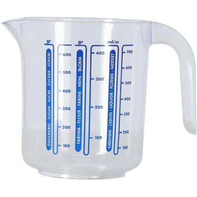 Bevandaia in plastica graduata - 750 ml, Base antiscivolo Bevandaia in plastica graduata - 750 ml, Base antiscivolo