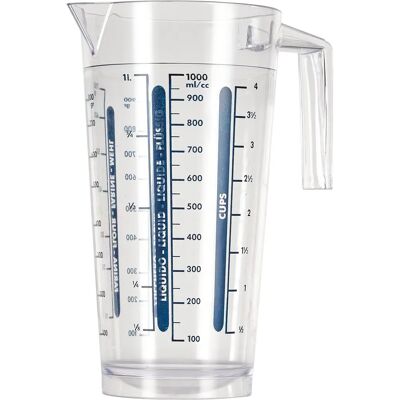 COSMOPLAST Distributore in plastica graduato 1L - Dispenser acqua COSMOPLAST Distributore in plastica graduato 1L - Dispenser acqua