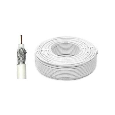 nuovaVideosuono SF19/20 Koaxialkabel - 100m Weiß - Koaxialantennekabel für Satellit nuovaVideosuono SF19/20 Koaxialkabel - 100m Weiß - Koaxialantennekabel für Satellit