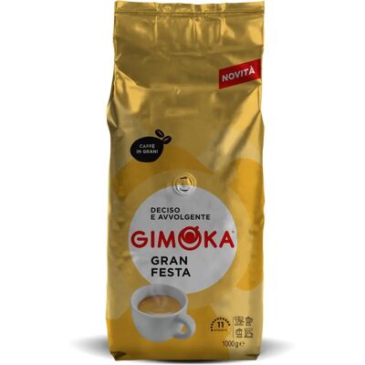 Grani di Caffè Gimoka Gran Festa - Miscela Arabica & Robusta Grani di Caffè Gimoka Gran Festa - Miscela Arabica & Robusta