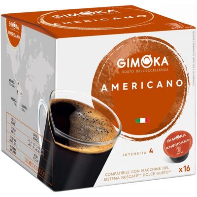 Gimoka Americano - Mitteltostete Arabica-Kapseln - 16 Stück Gimoka Americano - Mitteltostete Arabica-Kapseln - 16 Stück
