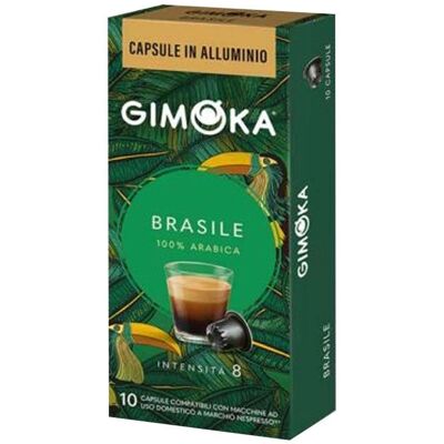 Gimoka Brasilien Kaffee Kapseln - 100 Stück - Nespresso Kompatibel Gimoka Brasilien Kaffee Kapseln - 100 Stück - Nespresso Kompatibel