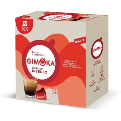 Gimoka 50 Capsule Intenso - Capsule di Caffè per Nespresso Gimoka 50 Capsule Intenso - Capsule di Caffè per Nespresso
