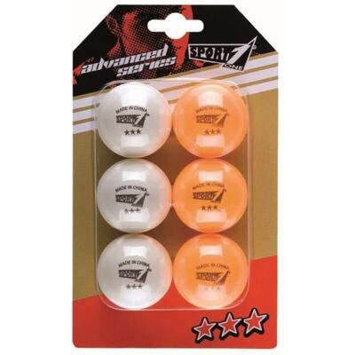 Palline da Ping Pong Sport-One - Confezione da 6 40mm 3 Stelle Palline da Ping Pong Sport-One - Confezione da 6 40mm 3 Stelle