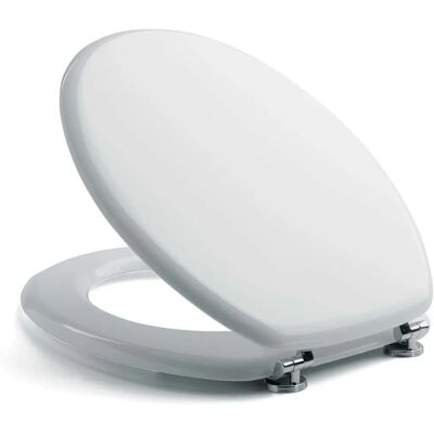 Idralite Siège de WC Pegaso - Blanc, MDF, Charnières en métal, Facile à nettoyer - Publicité Idralite Siège de WC Pegaso - Blanc, MDF, Charnières en métal, Facile à nettoyer - Publicité