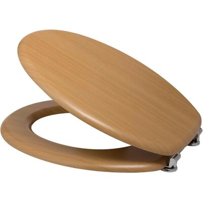 Metaform - Asiento de inodoro Faggio - MDF, Bisagras metálicas, Ajuste universal Metaform - Asiento de inodoro Faggio - MDF, Bisagras metálicas, Ajuste universal