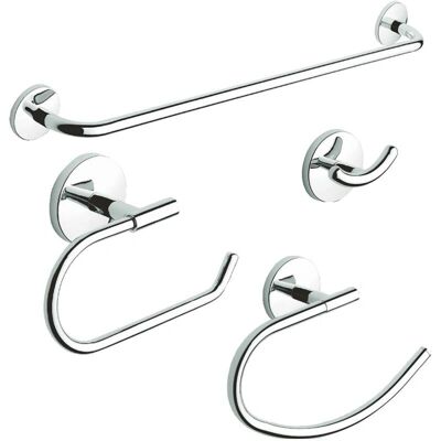 Metaform Set de accesorios de baño de 4 piezas en cromo Metaform Set de accesorios de baño de 4 piezas en cromo