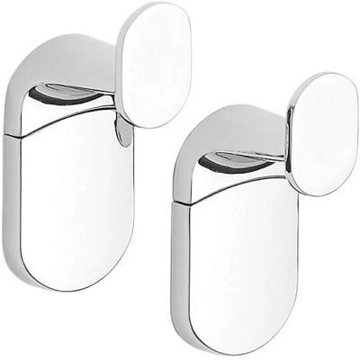 Metaform - Coppia di appendiabiti in acciaio cromato - Accessori bagno Metaform - Coppia di appendiabiti in acciaio cromato - Accessori bagno