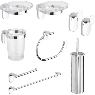 Metaform Zero Cromo - Juego de accesorios de baño - Diseño moderno Metaform Zero Cromo - Juego de accesorios de baño - Diseño moderno