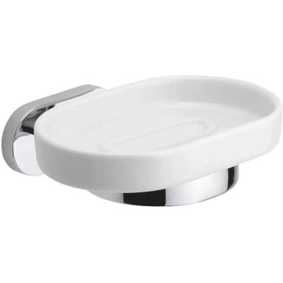 METAFORM Louise Dispensador de jabón de cerámica y acero para pared METAFORM Louise Dispensador de jabón de cerámica y acero para pared