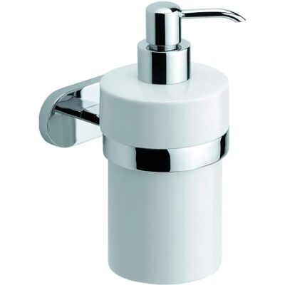 METAFORM Louise Dispensor de jabón de cerámica y metal de pared METAFORM Louise Dispensor de jabón de cerámica y metal de pared