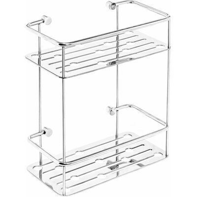 Metaform Cestillo de Ducha - Doble Estante en Acero Inoxidable - Diseño Moderno Metaform Cestillo de Ducha - Doble Estante en Acero Inoxidable - Diseño Moderno