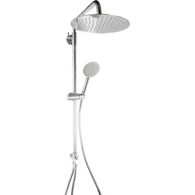 Colonna doccia METAFORM Poseidon in acciaio inox - Regolabile, Soffione tondo, Doccetta Colonna doccia METAFORM Poseidon in acciaio inox - Regolabile, Soffione tondo, Doccetta