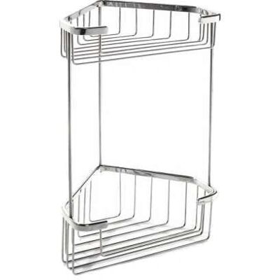 METAFORM - Étagère d'angle pour douche double en acier inoxydable modèle Top Line - Rangement de douche - Publicité METAFORM - Étagère d'angle pour douche double en acier inoxydable modèle Top Line - Rangement de douche - Publicité