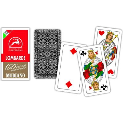 Cartes à Jouer Lombarde Rouge Modiano - Édition Limitée Anniversaire 150 Ans Cartes à Jouer Lombarde Rouge Modiano - Édition Limitée Anniversaire 150 Ans