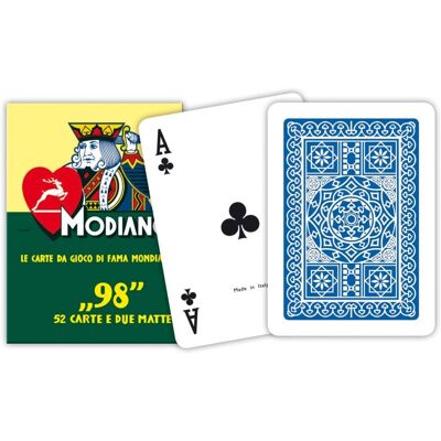 Modiano - Poker 98 Blauw - Speelkaarten Modiano - Poker 98 Blauw - Speelkaarten