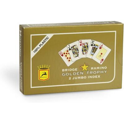 MODIANO Dubbele Golden Trophy Jumbo Kaarten MODIANO Dubbele Golden Trophy Jumbo Kaarten