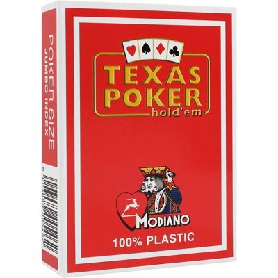 Modiano Black Jack 2 Index Jumbo Rouge - Cartes à Jouer Modiano Black Jack 2 Index Jumbo Rouge - Cartes à Jouer