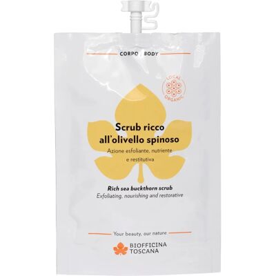 Biofficina Toscana Modello - Scrub Ricco All'olivello Spinoso - Esfoliante Biofficina Toscana Modello - Scrub Ricco All'olivello Spinoso - Esfoliante