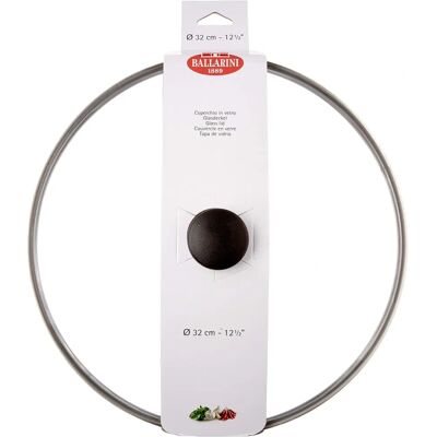 Ballarini Glasdeckel 32cm - Zubehör für Kochgeschirr mit Schwarzem Knopf Ballarini Glasdeckel 32cm - Zubehör für Kochgeschirr mit Schwarzem Knopf