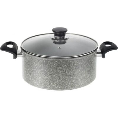 Garnki Ferrara z granitu 24cm z 2 uchwytami i pokrywką Garnki Ferrara z granitu 24cm z 2 uchwytami i pokrywką