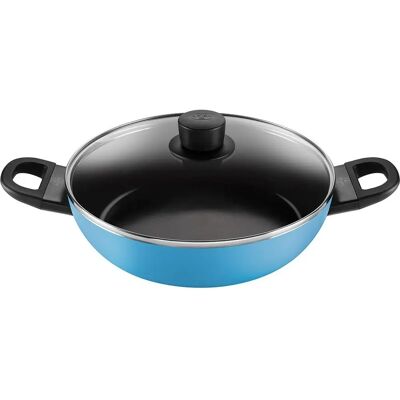 Poêle Profonde Bleue Claire avec Couvercle - Poêle Poêle Profonde Bleue Claire avec Couvercle - Poêle