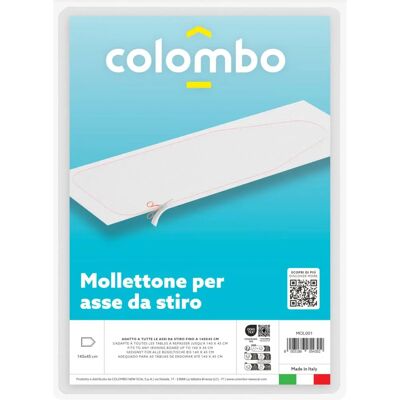 Copertura imbottita Colombo Mollettone 140*45cm per asse da stiro - Accessori da stiro Copertura imbottita Colombo Mollettone 140*45cm per asse da stiro - Accessori da stiro