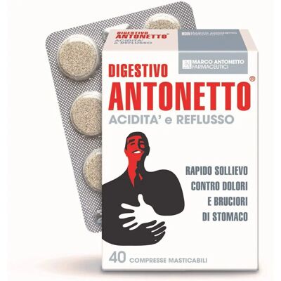 Chiesi Antonetto Aiuto Digestivo - Reflusso Acido - 40 Compresse Chiesi Antonetto Aiuto Digestivo - Reflusso Acido - 40 Compresse