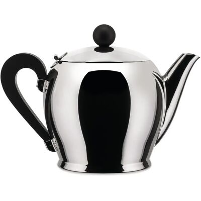 Alessi Ca12/8 Teapot - Elegant Bombé Stainless Steel Alessi Ca12/8 Teapot - Elegant Bombé Stainless Steel