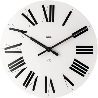 Alessi 12W Firenze Väggklocka - Romerska Nummer, Kvarn, Vit Alessi 12W Firenze Väggklocka - Romerska Nummer, Kvarn, Vit