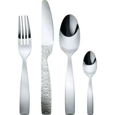 Juego de Cubiertos Alessi Dressed - 24 Piezas - Plateado Juego de Cubiertos Alessi Dressed - 24 Piezas - Plateado