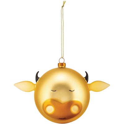 Ornement de Noël Alessi - Jaune - Verre soufflé - 14,5cm - Publicité Ornement de Noël Alessi - Jaune - Verre soufflé - 14,5cm - Publicité