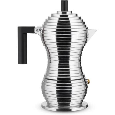 Alessi Pulcina Espresso Coffee Maker - Cast Aluminium - 3 Cups - Black Alessi Pulcina Espresso Coffee Maker - Cast Aluminium - 3 Cups - Black