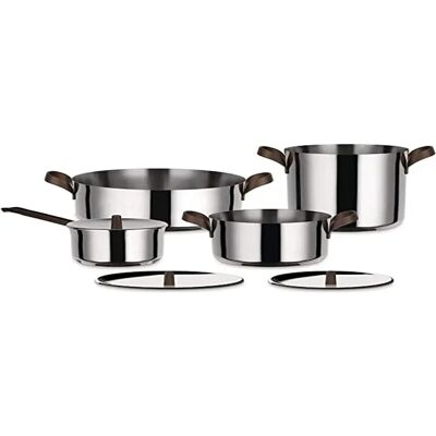 Alessi EDO Kochgeschirr-Set - Edelstahl, Induktion, 7 Stück Alessi EDO Kochgeschirr-Set - Edelstahl, Induktion, 7 Stück
