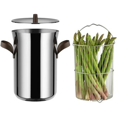 Cocotte à asperges Alessi Edo - Gris Clair - 4L - Unisexe - Publicité Cocotte à asperges Alessi Edo - Gris Clair - 4L - Unisexe - Publicité