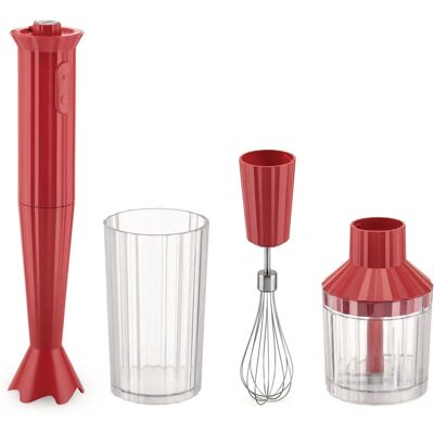 Alessi Plissé Plus Frullatore a Immersione - ROSSO Alessi Plissé Plus Frullatore a Immersione - ROSSO