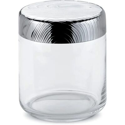 Alessi Veneer Glass Jar with Stainless Steel Lid - 0.75L Alessi Veneer Glass Jar with Stainless Steel Lid - 0.75L