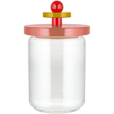 Alessi Pinkes Glas mit luftdichtem Beechwood-Deckel - 1000ml Alessi Pinkes Glas mit luftdichtem Beechwood-Deckel - 1000ml