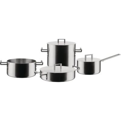 Alessi Convivio Kochgeschirr-Set - Edelstahl - 7 Stück Alessi Convivio Kochgeschirr-Set - Edelstahl - 7 Stück