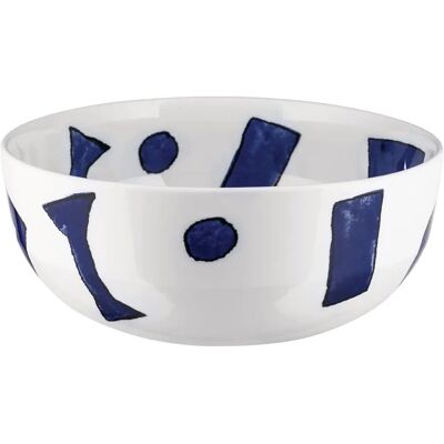 Alessi Itsumo Saladier en Céramique Bleue - Design Minimaliste Japonais Alessi Itsumo Saladier en Céramique Bleue - Design Minimaliste Japonais