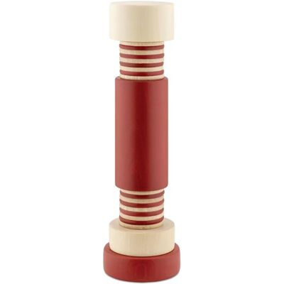 Alessi Twergi Beech Wood Salt/Pepper Mill - Salt and Pepper Grinder - Red Alessi Twergi Beech Wood Salt/Pepper Mill - Salt and Pepper Grinder - Red