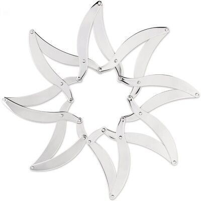 Alessi DUL01 Pan Trivet - Elegant Stainless Steel, 24cm, Foldable Star Shape Alessi DUL01 Pan Trivet - Elegant Stainless Steel, 24cm, Foldable Star Shape
