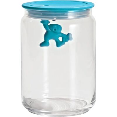 Pot en Verre Gianni d'Alessi - Couvercle Bleu - 90 cl - Pot en Verre Pot en Verre Gianni d'Alessi - Couvercle Bleu - 90 cl - Pot en Verre