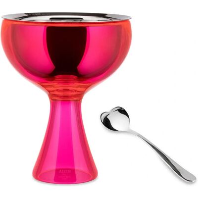 Alessi Rose Ice Cream Set - Ice Cream Set with Cup and Heart Spoon Alessi Rose Ice Cream Set - Ice Cream Set with Cup and Heart Spoon
