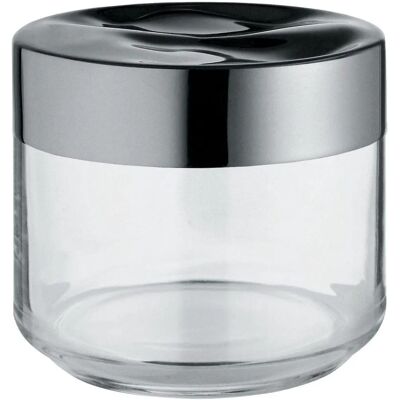 Contenant de Cuisine Julieta LC7 d'Alessi - Verre et Acier avec Couvercle Hermétique Contenant de Cuisine Julieta LC7 d'Alessi - Verre et Acier avec Couvercle Hermétique