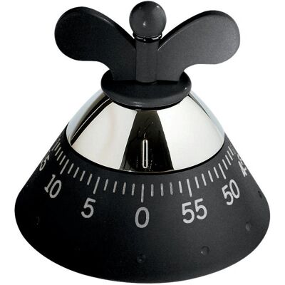 Alessi A09 B Küchentimer - Schwarz - Mechanisch, 60 Min Alessi A09 B Küchentimer - Schwarz - Mechanisch, 60 Min