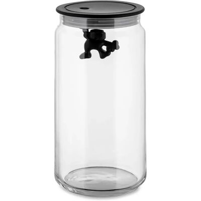 Alessi Gianni Behållare - Svart - Termoplastisk resin - Rolig design - Kökförvaring Alessi Gianni Behållare - Svart - Termoplastisk resin - Rolig design - Kökförvaring
