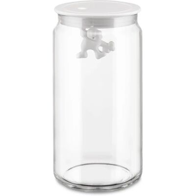 Alessi Gianni Glasaufbewahrungsdose - Weiß mit Hermetikdeckel Alessi Gianni Glasaufbewahrungsdose - Weiß mit Hermetikdeckel