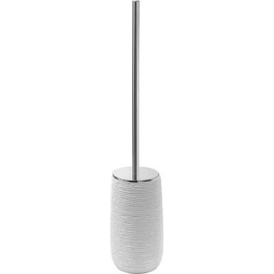 Portarrollos Gemini Gedy - Soporte para escobilla en resina blanca y cromo Portarrollos Gemini Gedy - Soporte para escobilla en resina blanca y cromo